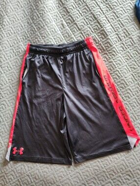 Under Armour Black Shorts with Red Side Panels